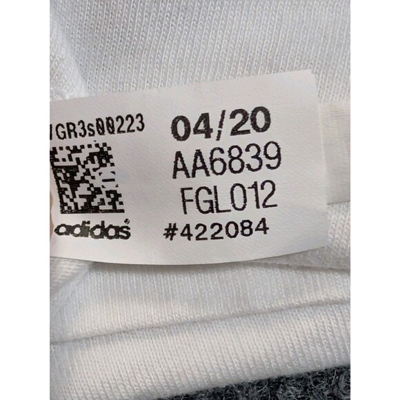 Adidas Long Sleeve T-Shirt Womens  Extra Large White Logo Striped Mountain Logo - Picture 11 of 11